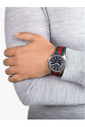 Buy Gucci Men's Swiss Made Quartz Nylon Strap Black Dial 41mm Watch YA142305 in Pakistan
