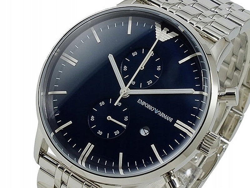 Buy Emporio Armani Quartz Stainless Steel Blue Dial 43mm Watch for Men - Ar1648 in Pakistan