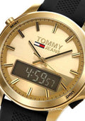 Buy Tommy Hilfiger Mens Analog Digital Silicone Strap Gold Dial 46mm Watch - 1791762 in Pakistan