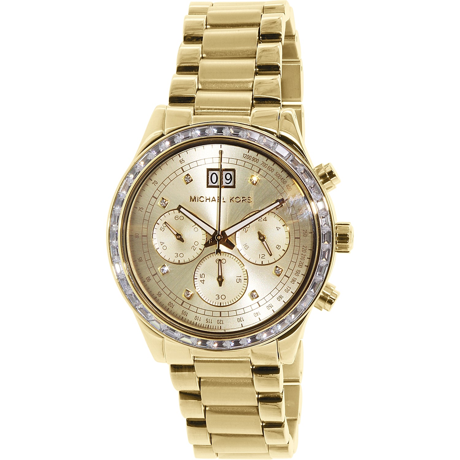 Buy Michal Kors Brinkley Gold-tone Dial Stainless Steel Chronograph Quartz Ladies Watch - Mk6187 in Pakistan