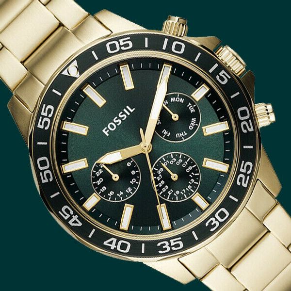 Buy Men's Chronograph Quartz Bannon Stainless Steel Green Dial 45Mm Watch in Pakistan