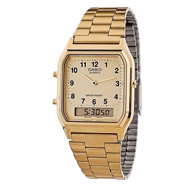 Buy Casio Youth Series Wrist Gold Strap Watch for Men - AQ-230GA-9B in Pakistan