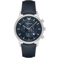 Buy Emporio Armani Men’s Chronograph Quartz Leather Strap Blue Dial 43mm Watch - AR11018 in Pakistan