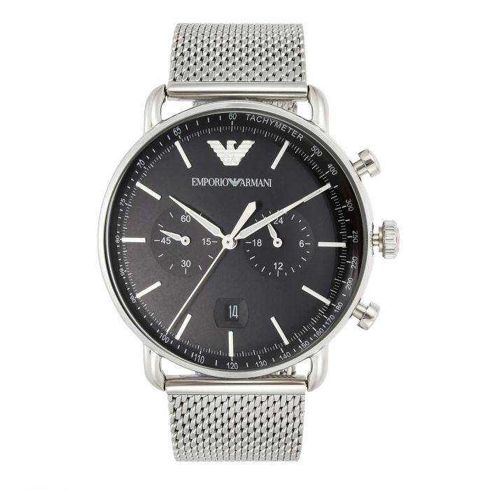 Buy Emporio Armani Men’s Chronograph Stainless Steel Black Dial 43mm Watch - AR11104 in Pakistan