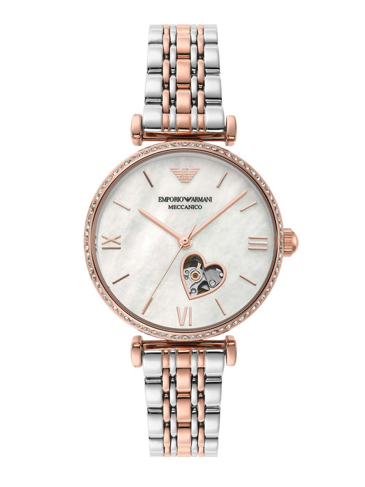 Buy Emporio Armani Automatic Two-tone Stainless Steel White Dial Watch for Women - Ar60049 in Pakistan