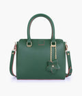 Buy Army Green Handbag With Flower Charm - Dark Olive Green in Pakistan