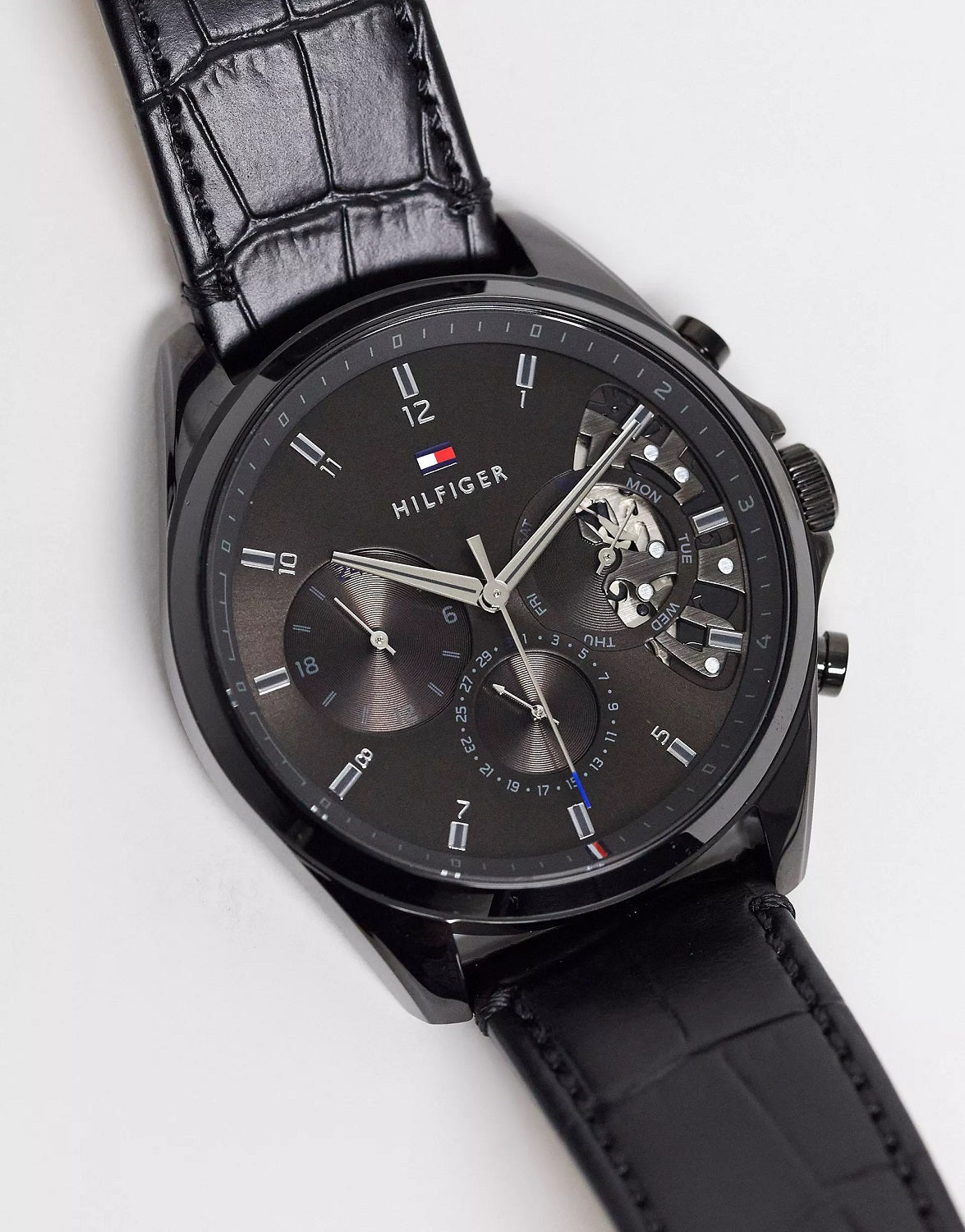 Buy Tommy Hilfiger Quartz Leather Strap Black Dial 44mm Watch for Men - 1710452 in Pakistan