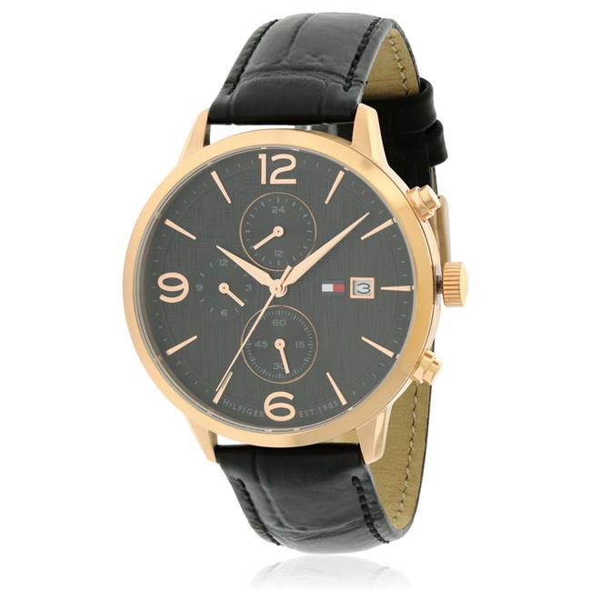 Buy Tommy Hilfiger Quartz Leather Strap Black Dial 42mm Watch for Men - 1710358 in Pakistan