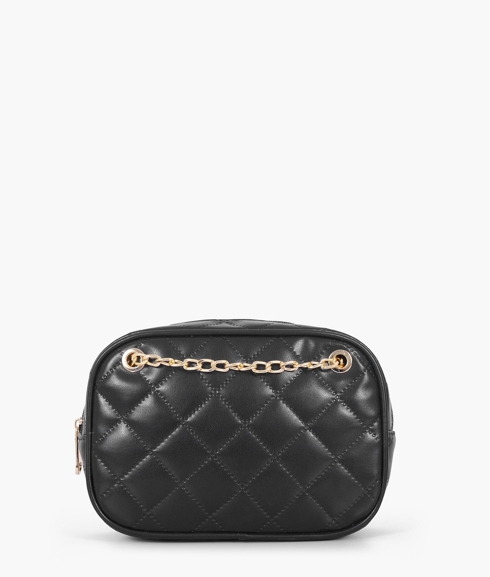 Buy Black Quilted Rectangle Cross Body Bag - Black in Pakistan