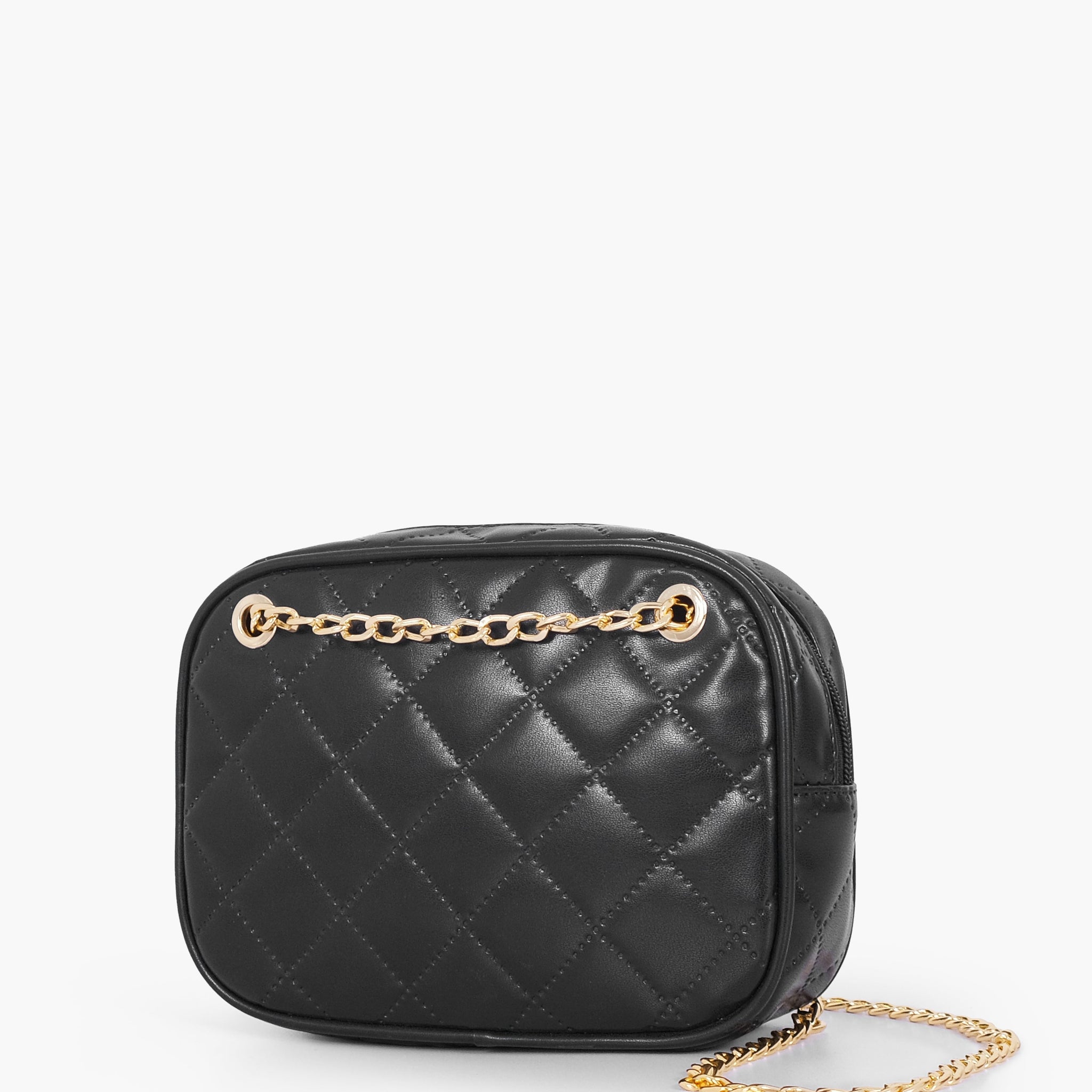 Buy Black Quilted Rectangle Cross Body Bag - Black in Pakistan