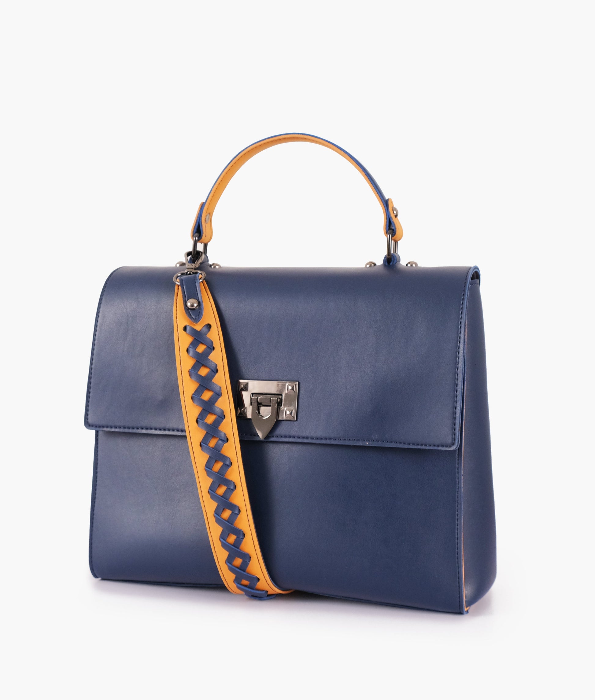 Buy Blue Flap-over Top-handle Bag in Pakistan
