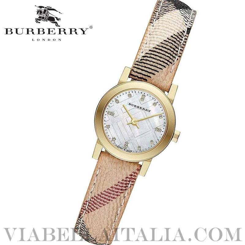 Buy Burberry Women's Swiss Made Quartz Multicolor Leather Strap Mother Of Pearl Dial 26mm Watch BU9226 in Pakistan
