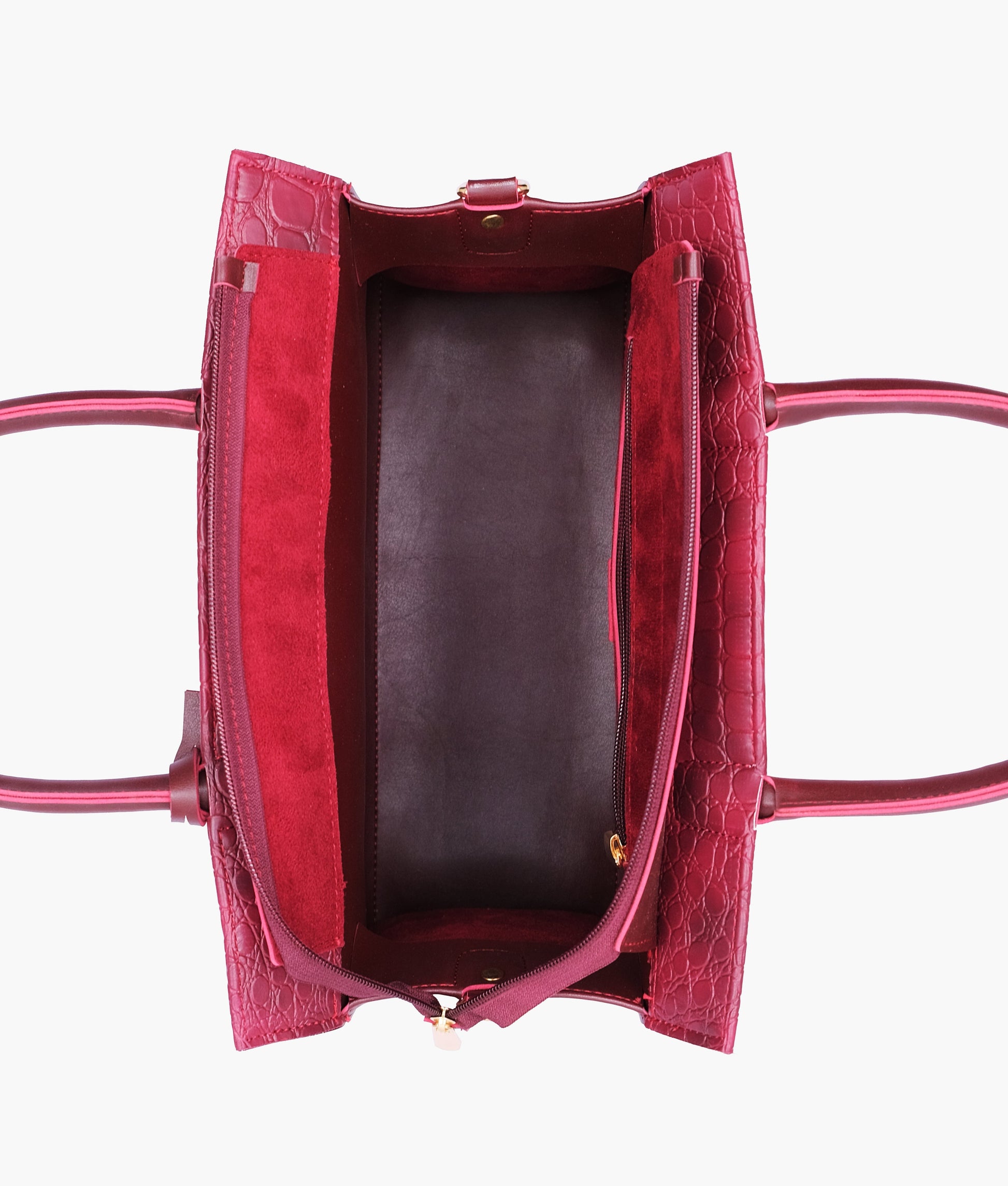 Buy Burgundy Crocodile Vintage Handbag - Brown in Pakistan