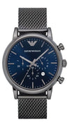 Buy Emporio Armani Men's Chronograph Quartz Stainless Steel Blue Dial 46mm Watch AR1979 in Pakistan