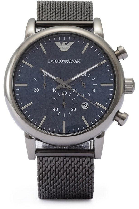 Buy Emporio Armani Men's Chronograph Quartz Stainless Steel Blue Dial 46mm Watch AR1979 in Pakistan