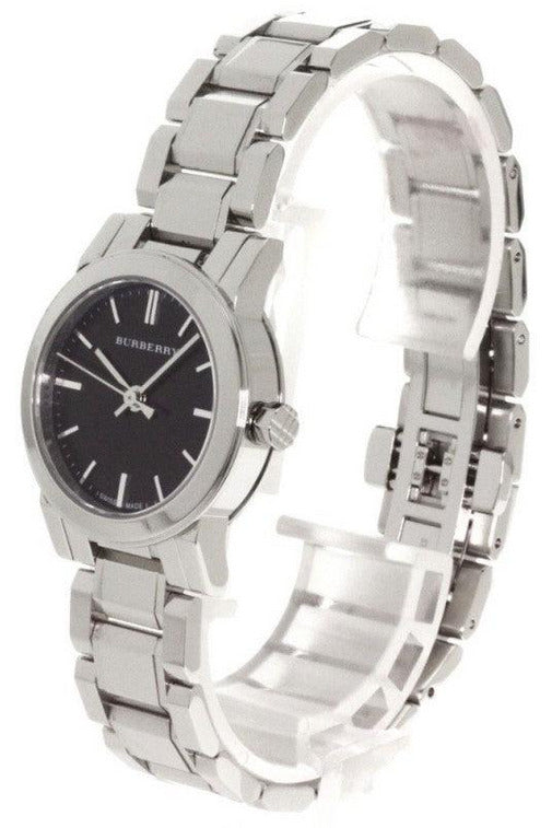 Buy Burberry Women's Swiss Made Quartz Silver Stainless Steel Black Dial 26mm Watch BU9201 in Pakistan