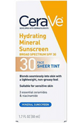 Buy CeraVe Hydrating Mineral Sunscreen Face Sheer Tint SPF 30 50ml in Pakistan