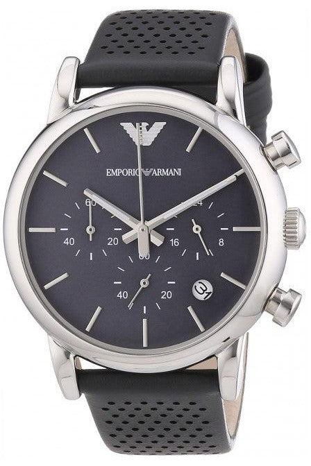 Buy Emporio Armani Luigi Grey Leather Grey Dial Quartz Watch for Gents- EMPORIO ARMANI AR-1735 in Pakistan