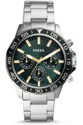 Buy Fossil Men's Chronograph Quartz Silver Stainless Steel Green Dial 45mm Watch BQ2492 in Pakistan