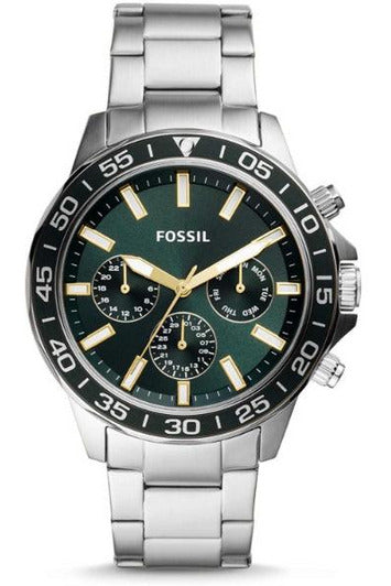 Buy Fossil Men's Chronograph Quartz Silver Stainless Steel Green Dial 45mm Watch BQ2492 in Pakistan