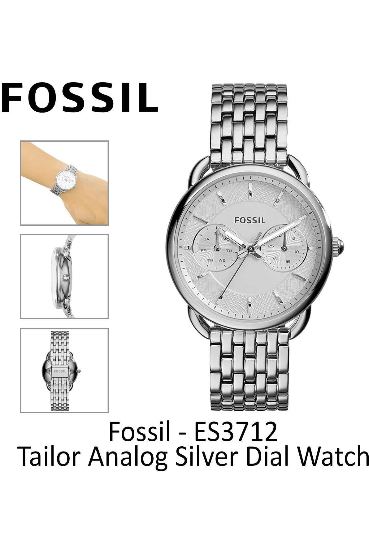 Buy Fossil Women's Quartz Silver Stainless Steel White Dial 34mm Watch ES3712 in Pakistan