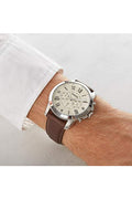 Buy Fossil Men's Chronograph Quartz Brown Leather Strap Beige Dial 44mm Watch FS4735 in Pakistan
