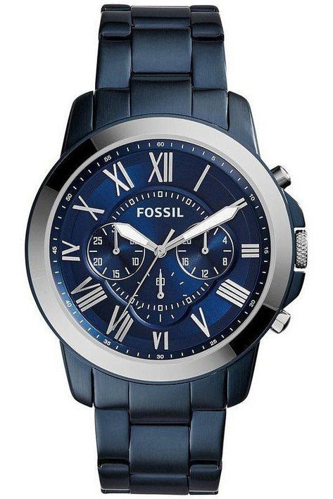 Buy Fossil Men's Chronograph Quartz Blue Stainless Steel Blue Dial 44mm Watch FS5230 in Pakistan