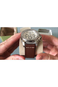 Buy Fossil Men's Quartz Brown Leather Strap White Dial 45mm Watch FS4929 in Pakistan