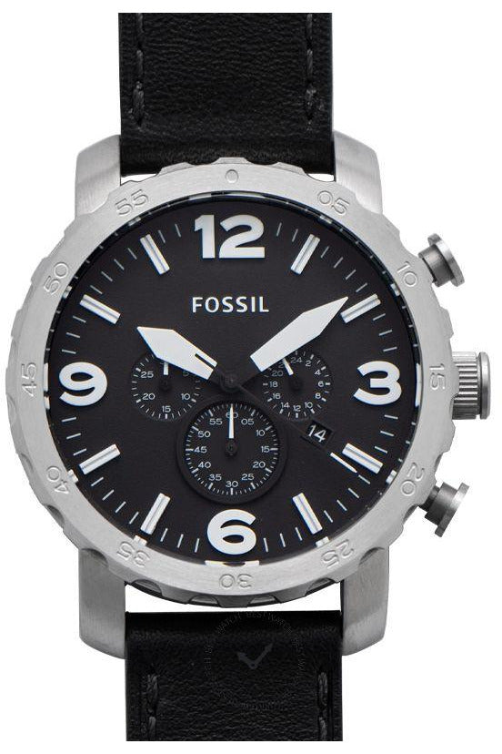 Buy Fossil Men's Quartz Black Leather Strap Black Dial 50mm Watch JR1436 in Pakistan
