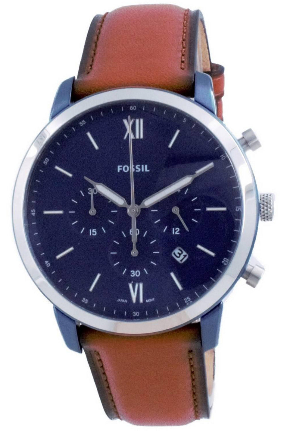 Buy Fossil Men's Quartz Leather Strap Blue Dial 44mm Watch FS5791 in Pakistan