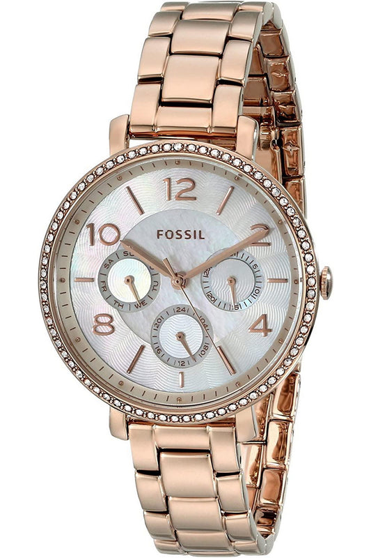 Buy Fossil Women's Quartz Rose Gold Stainless Steel Mother Of Pearl Dial 36mm Watch ES3757 in Pakistan