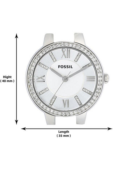 Fossil Virginia Silver Stainless Steel Silver Dial Quartz Watch