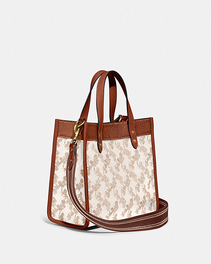 Coach Signature Canvas Horse and Carriage Field Tote Bag