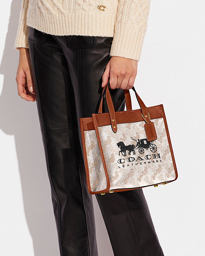 Coach Field Signature Carriage Tote