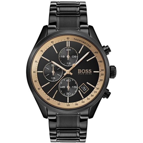 Buy Hugo Boss Chronograph Quartz Stainless Steel Strap Black Dial 44mm Watch for Men - 1513578 in Pakistan