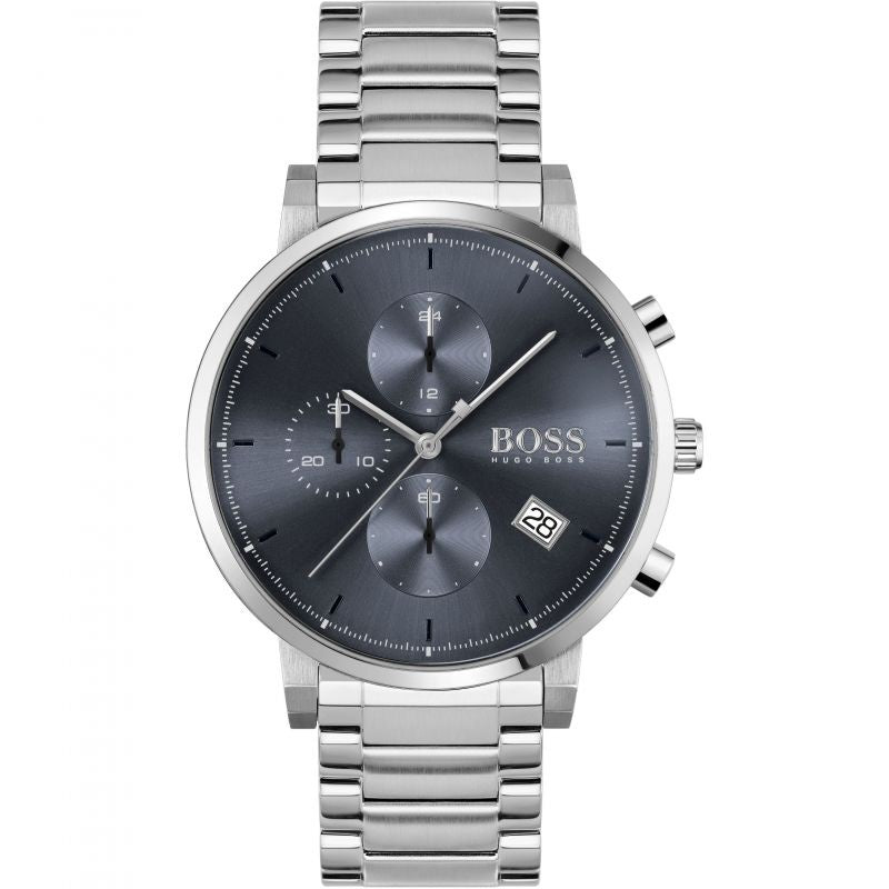 Buy Hugo Boss Mens Chronograph Quartz Integirity Stainless Steel Blue Dial 43mm Watch - 1513779 in Pakistan