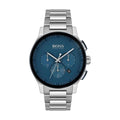 Buy Hugo Boss Mens Chronograph Quartz Stainless Steel Blue Dial 44mm Watch - 1513763 in Pakistan