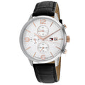 Buy Tommy Hilfiger Mens Quartz Brown Leather Strap White Dial 42mm Watch - 1710360 in Pakistan