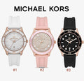 Buy Michael Kors Womens Quartz Runway Pink Silicone Strap Rose Crystal Pave Dial 40mm Watch - Mk6854 in Pakistan