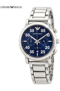 Buy Emporio Armani Men’s Chronograph Quartz Stainless Steel Blue Dial 42mm Watch AR11132 in Pakistan