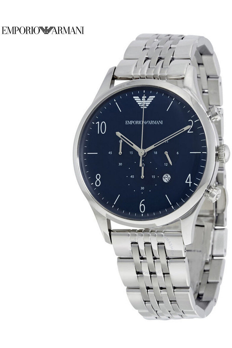 Buy Emporio Armani Men’s Chronograph Quartz Stainless Steel Blue Dial 43mm Watch AR1942 in Pakistan