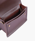 Buy Dark Brown Half Flap Cross Body Bag - Brown in Pakistan