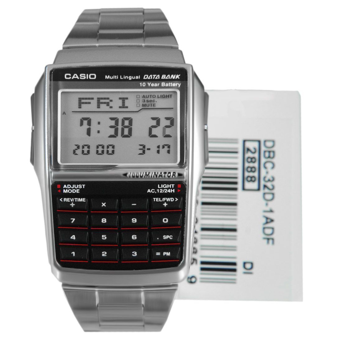 Buy Casio Digital Watch + Calculator in Silver Chain for Men - DBC-32D-1A in Pakistan