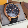 Buy Michael Kors Men’s Chronograph Quartz Leather Strap Black Dial 45mm Watch - MK8535 in Pakistan