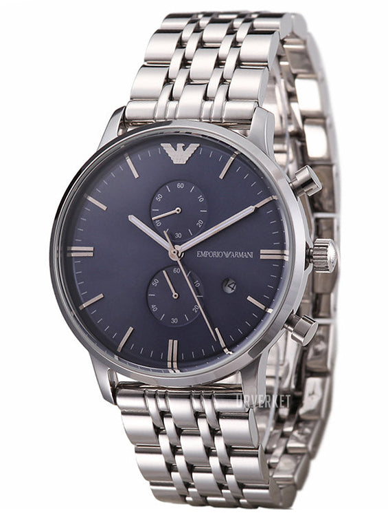 Buy Emporio Armani Quartz Stainless Steel Blue Dial 43mm Watch for Men - Ar1648 in Pakistan