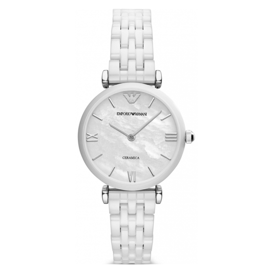 Buy Emporio Armani Womens Quartz Stainless Steel Mother Of Pearl 30mm Watch - Ar1485 in Pakistan