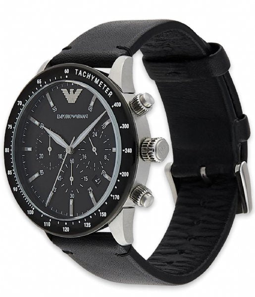 Buy Emporio Armani Mens Chronograph Quartz Leather Strap Black Dial 43mm Watch - Ar11243 in Pakistan