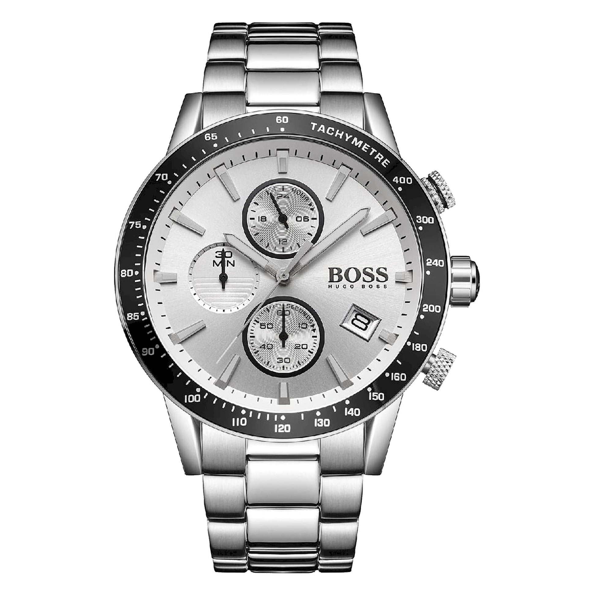 Buy Hugo Boss Mens Chronograph Quartz Rafale Stainless Steel Silver Dial Watch - 1513511 in Pakistan