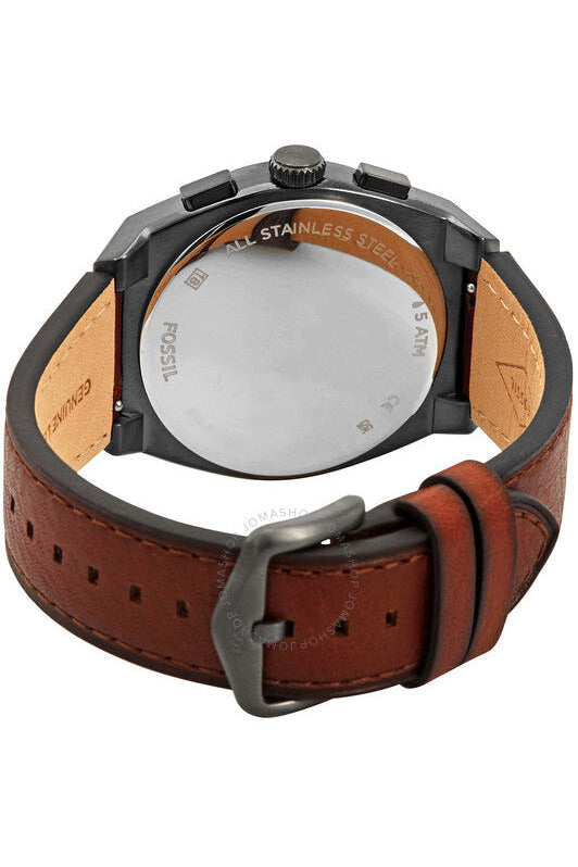 Buy Fossil Men's Chronograph Quartz Brown Leather Strap Grey Dial 42mm Watch FS5799 in Pakistan