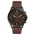 Buy Men's Chronograph Quartz Forrester Brown Leather Strap Black Dial 46Mm Watch in Pakistan